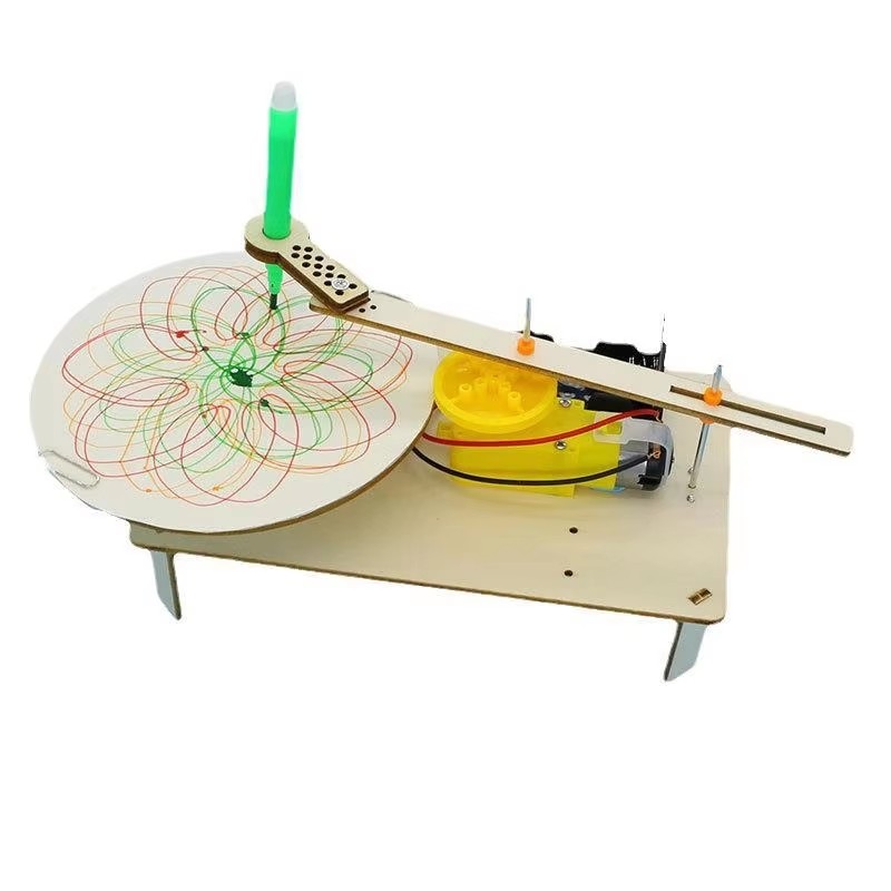 Science Project Robot - DIY Creative wooden electric plotter Drawing