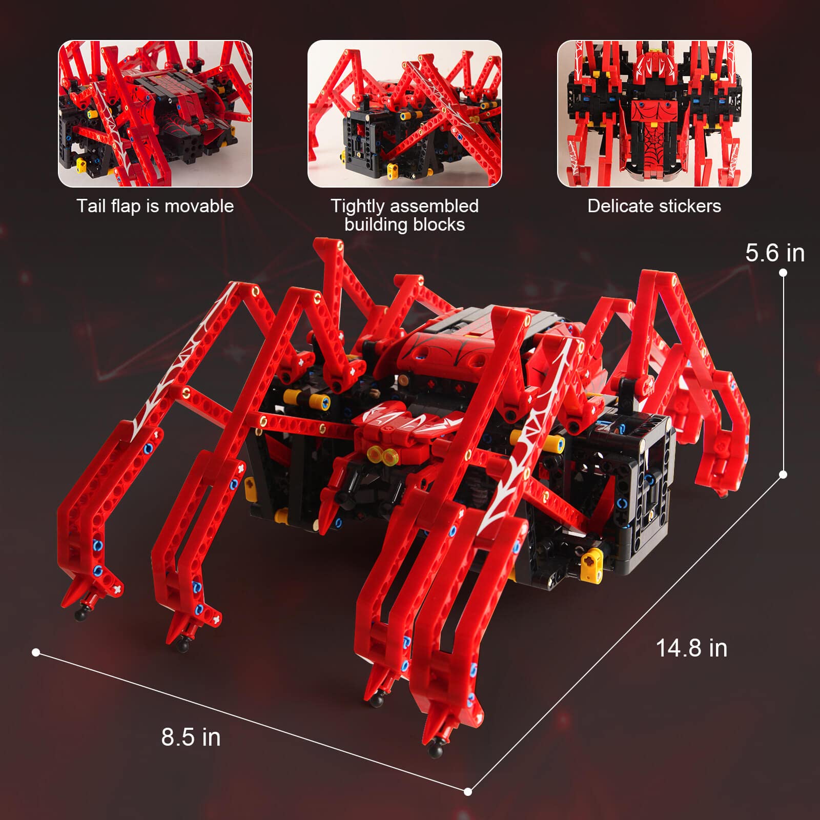 818pcs Remote Control Red Spid - Science Project Robot ulasan dan harga