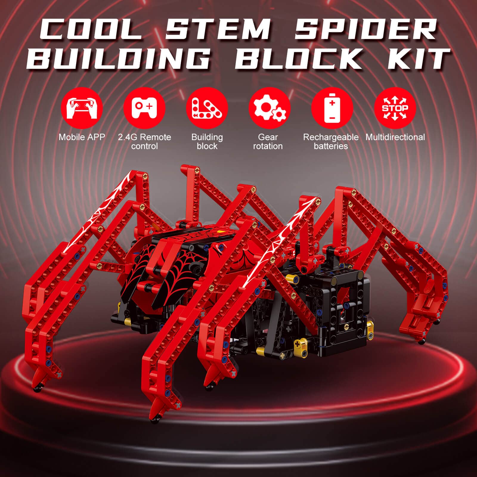 818pcs Remote Control Red Spid - Science Project Robot ulasan dan harga